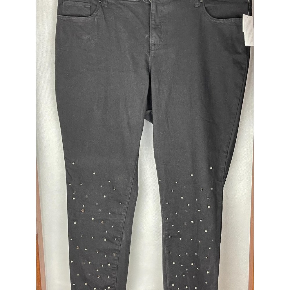 18W  Women's Stretch Skinny Embellished Jeans - Picture 5 of 6
